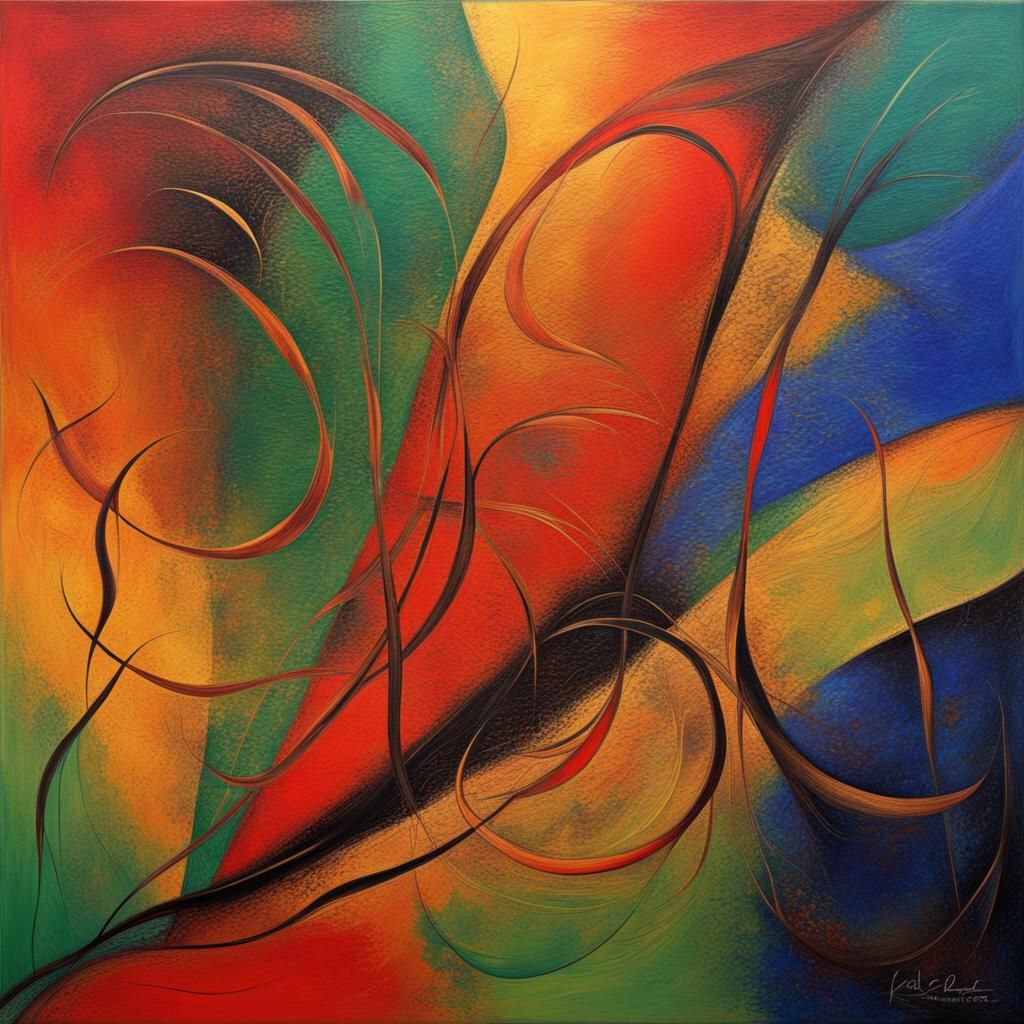 Abstract Kashtanka with Complementary Colors