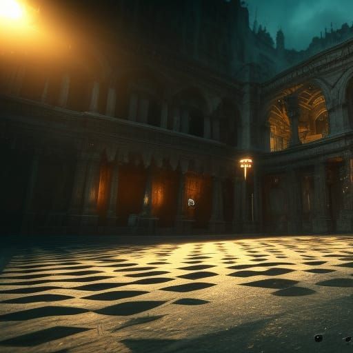 Epic 3D Dark Knight in Cinematic Style