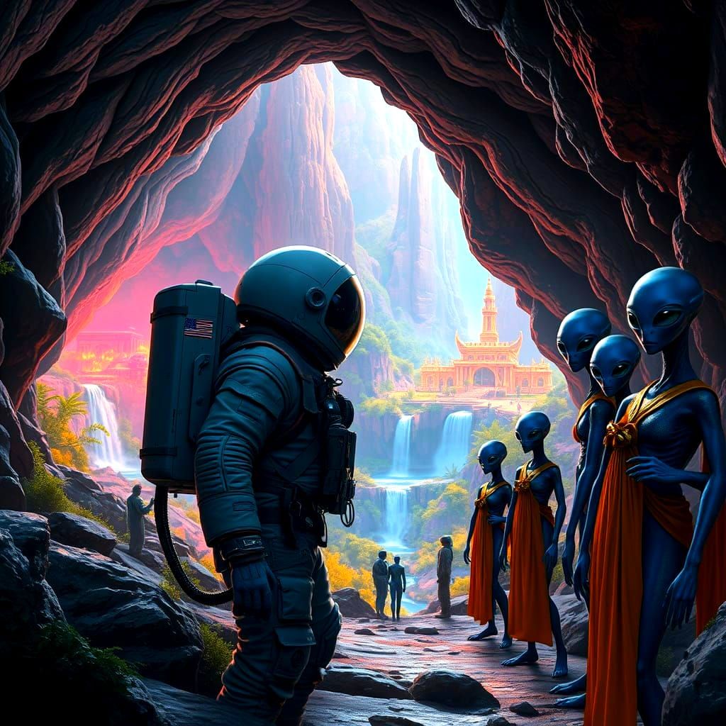 Astronaut Discovers Martian Underground Civilization in Phot...