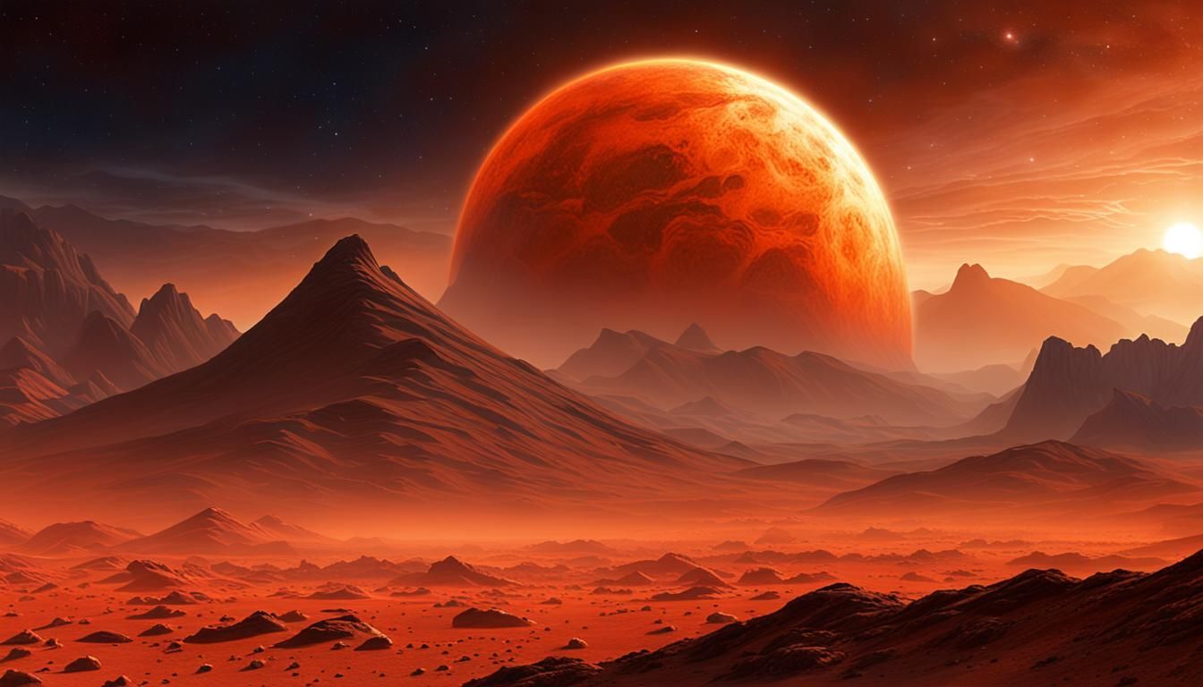 Proxima Centauri Planet's Desert Landscape Artwork