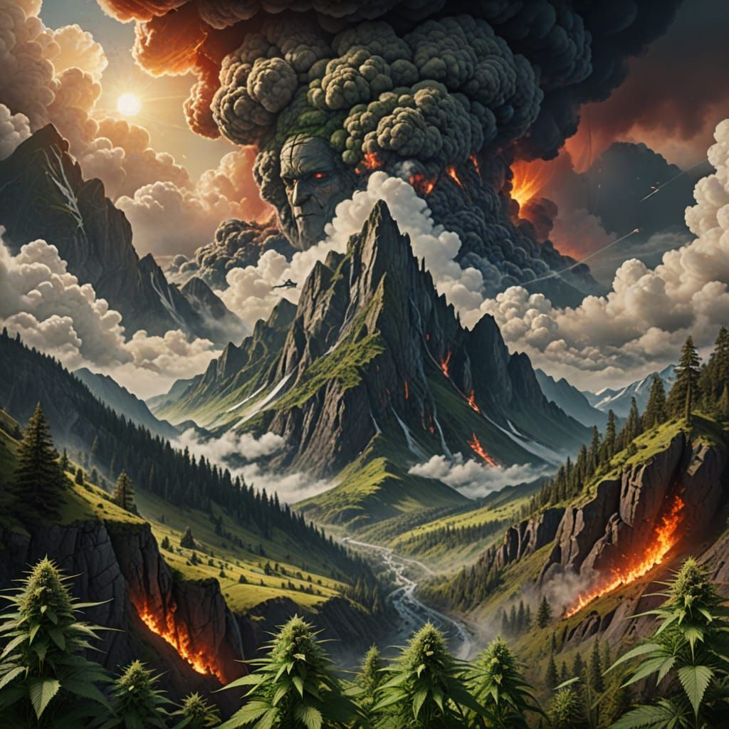 Creator Contemplates Destruction in Kush Mountains Landscape