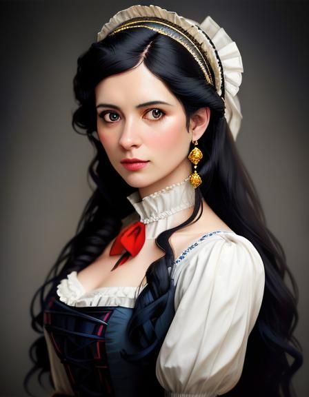 Regency Era Girl Portrait in Hyperrealistic Style