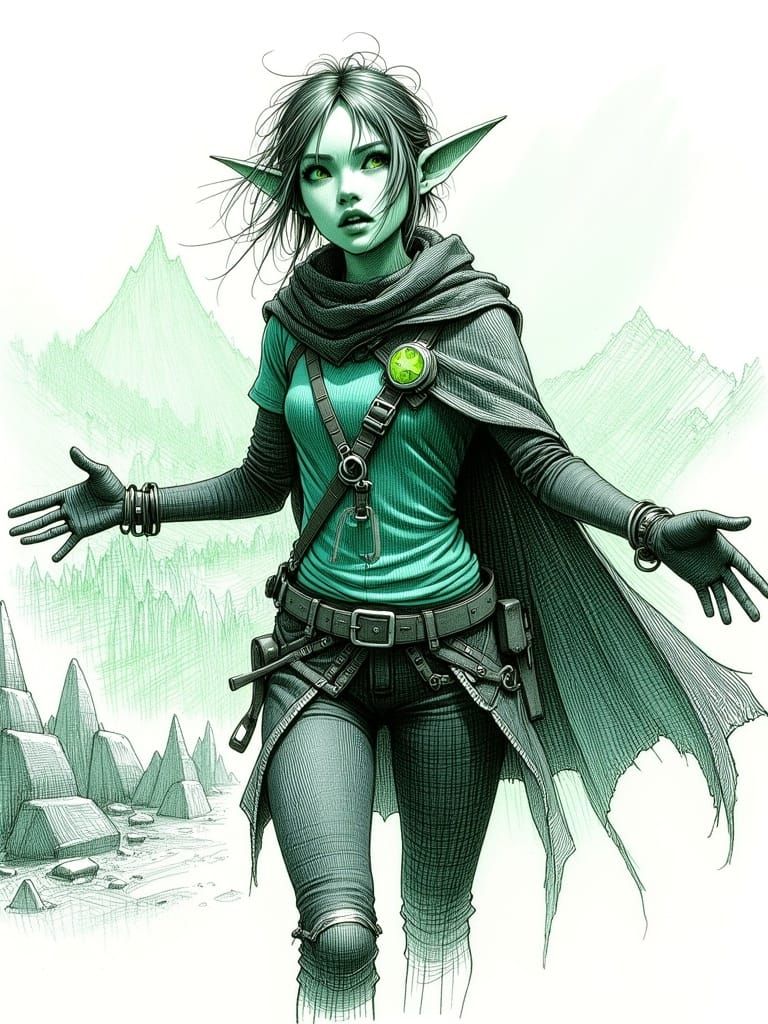 <lora:Effrenatus:1.0> sketch, rough doodling, gesture, squiggly line, irregular line, evocative scene in the style of Vi...