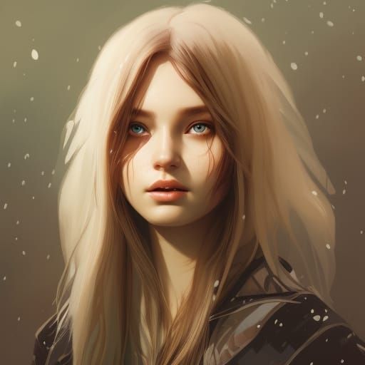 Winter Girl Portrait in Hyperdetailed Style