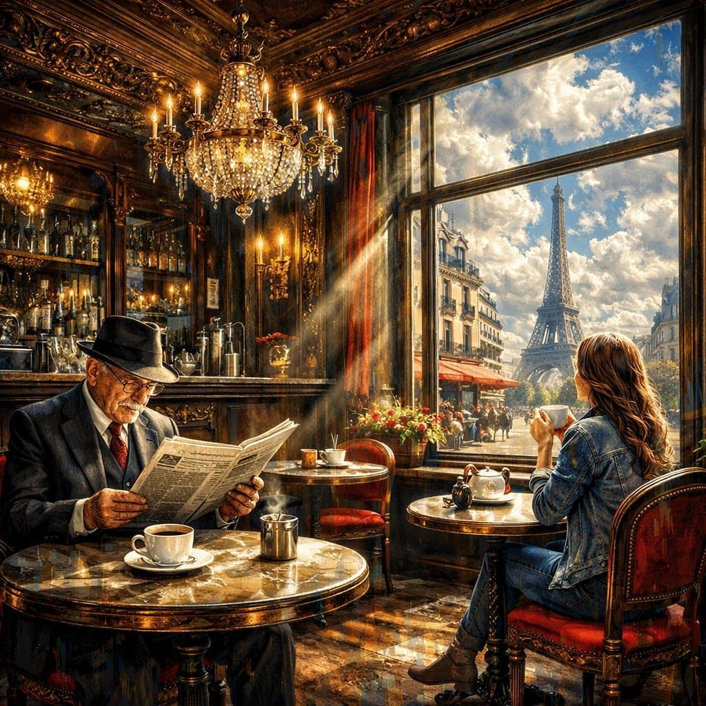 A Quiet Café Scene