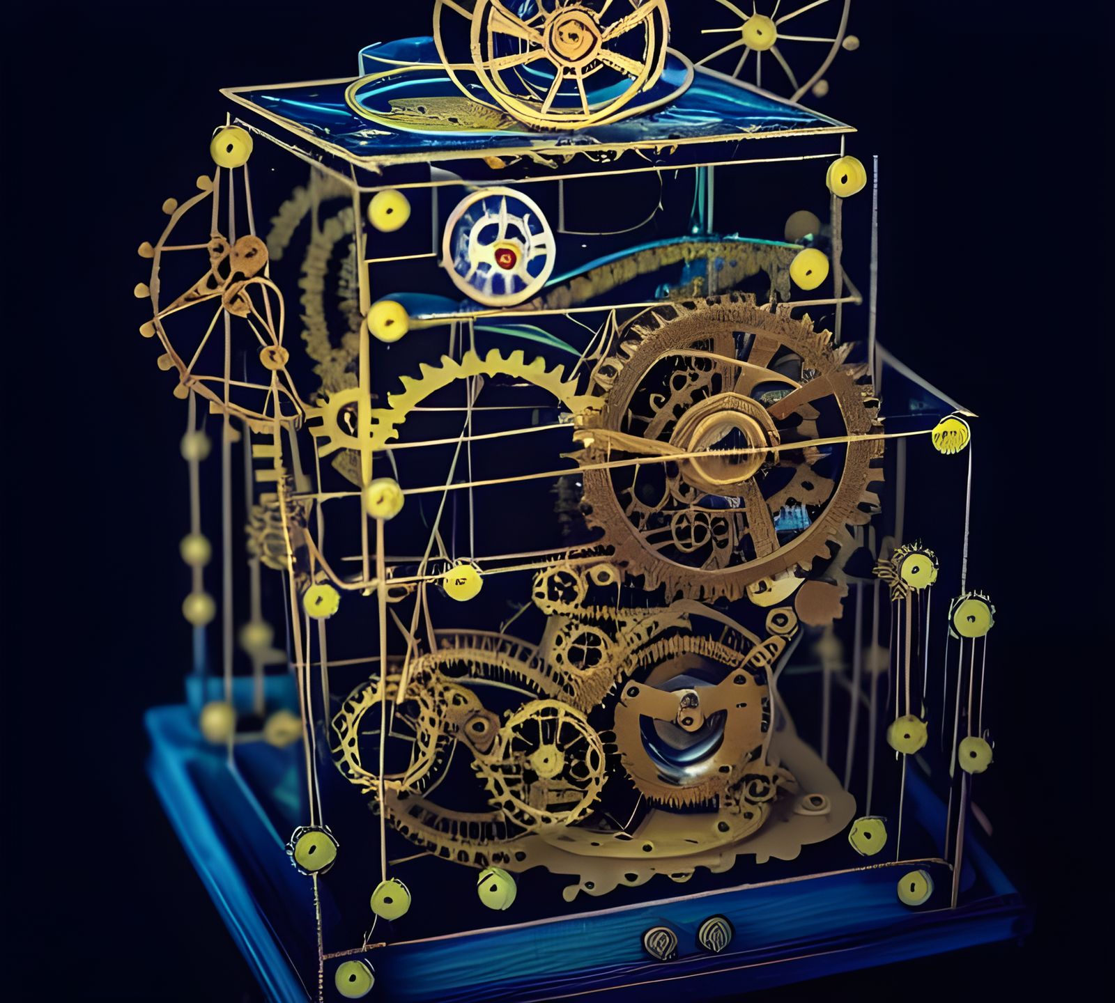 Steampunk Music Box Design: Intricate Mechanical Gadget