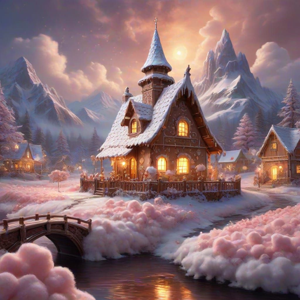 Enchanted Chocolate Kingdom: A Whimsical Fantasy Illustratio...