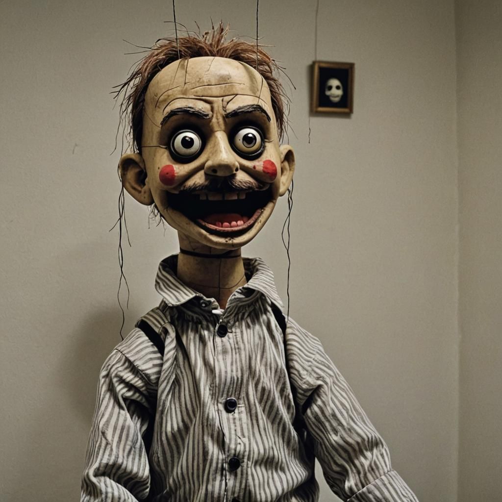 Eerie Puppet in Child's Bedroom