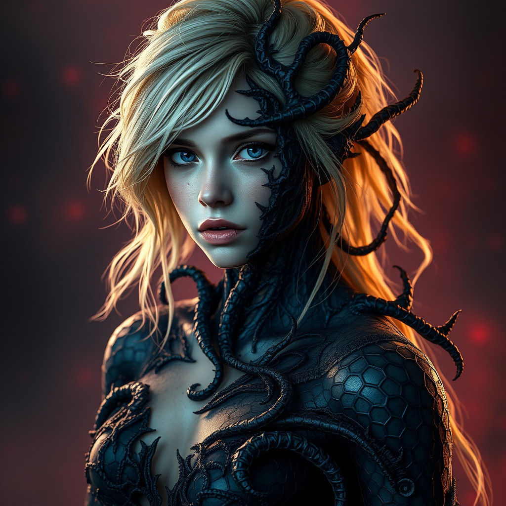 Venomous Transformation: Fantasy Concept Art in 8K