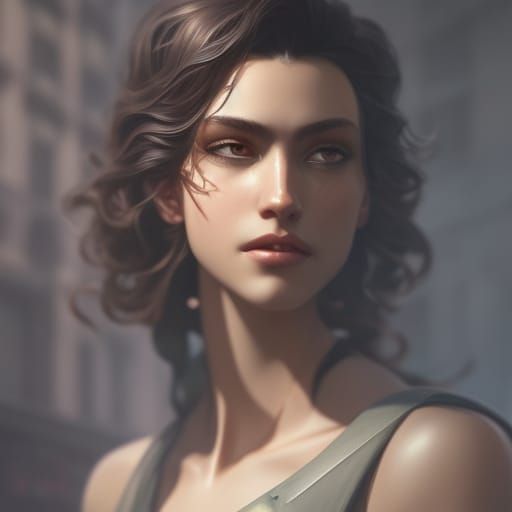 Wizard Portrait with Amber Eyes in Dark Fantasy Style