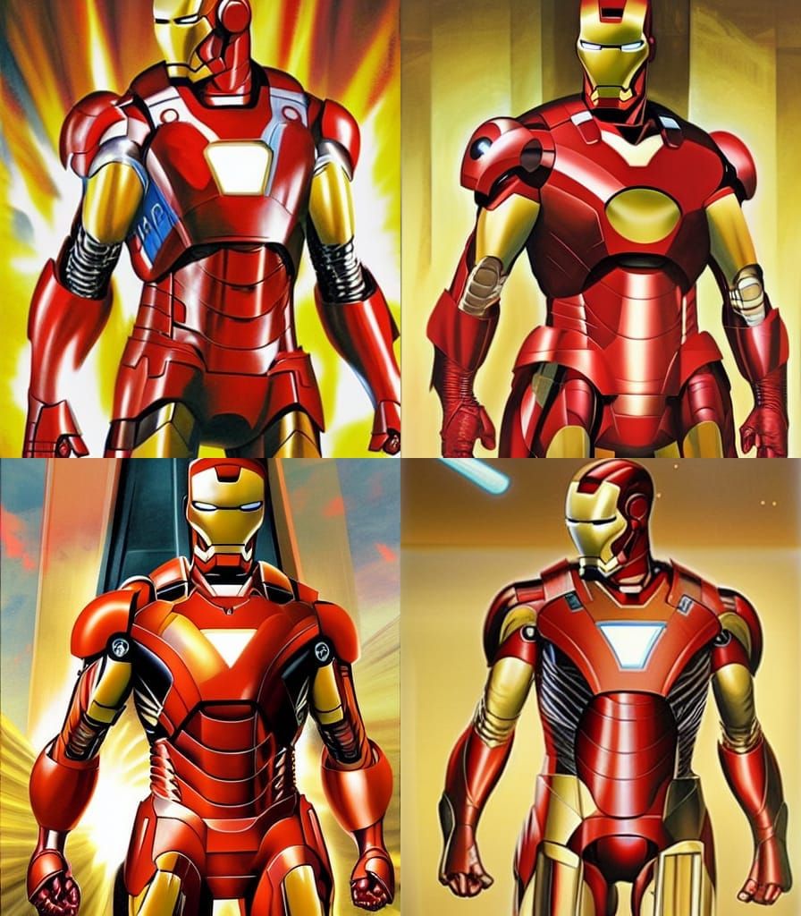 Superior Iron Man in Comic Book Art Style