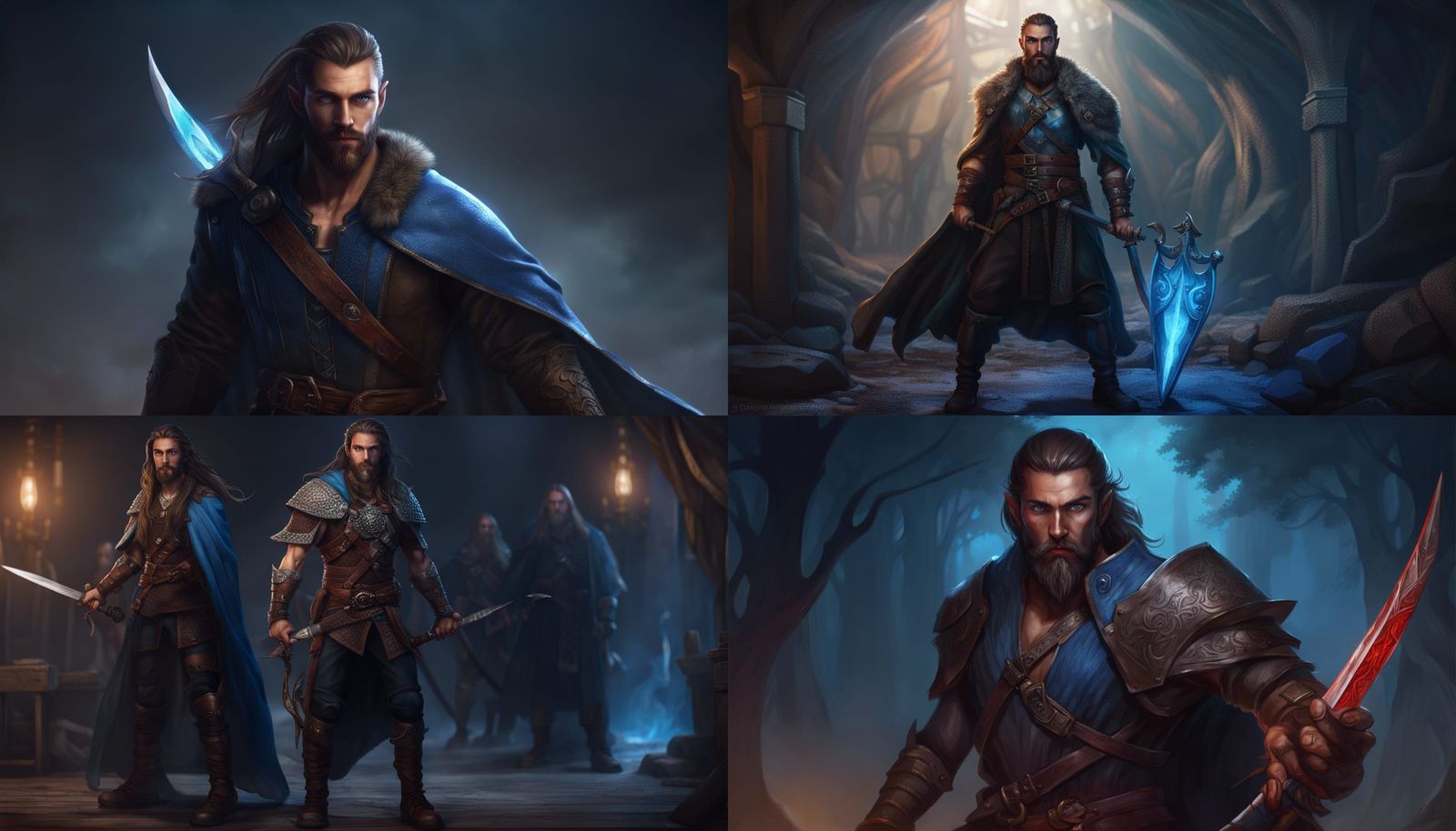 Half-Elf Blood Hunter with Rapier, Digital Art