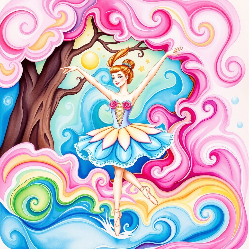 Ice Cream Ballerina in a Candyland Wonderland