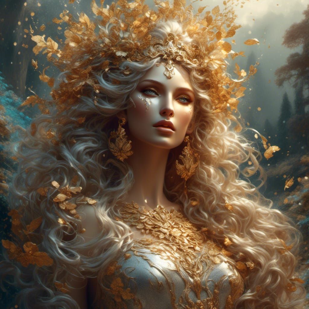 Aphrodite in Splash Art Style