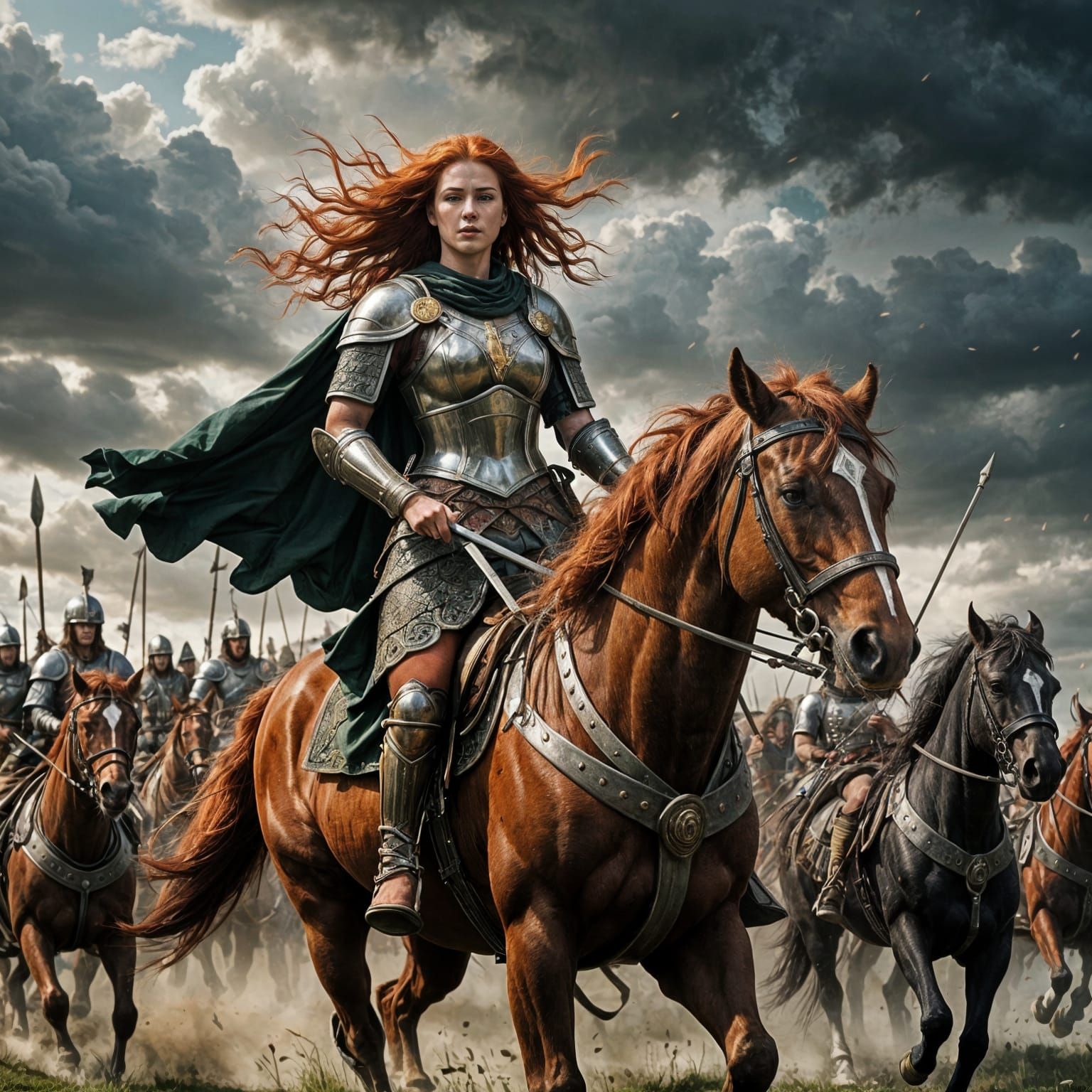Epic Celtic Warrior Queen Boudica in Ancient Britain
