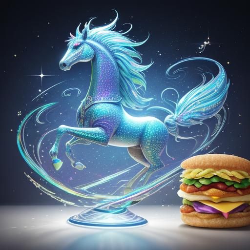 Pegasus Pet Enjoys Magical Sparkly Rainbow Snack