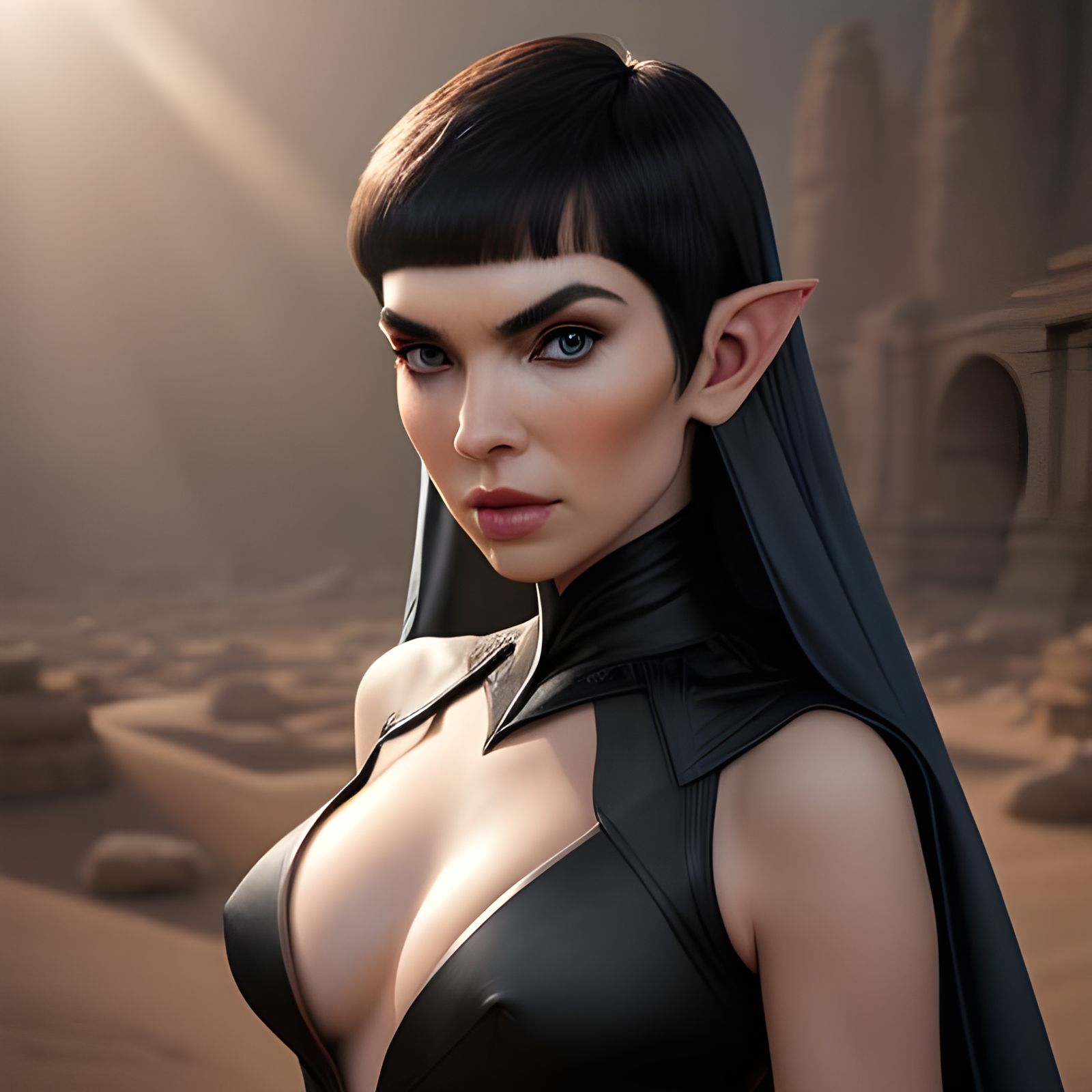 Star Trek Vulcan Femme Fatale in Desert Ruins