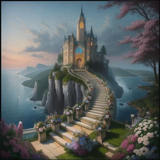 Cliffside Wedding Ceremony with Yacht View