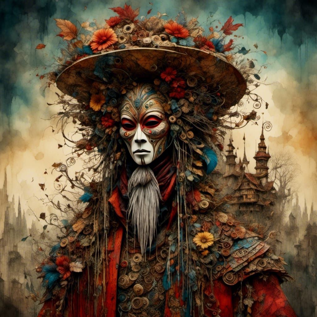 Whimsical Fantasy Character in Arthur Rackham Style