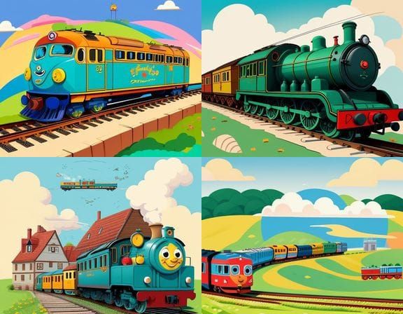 Cartoon Train Delivery: Tomáš Character