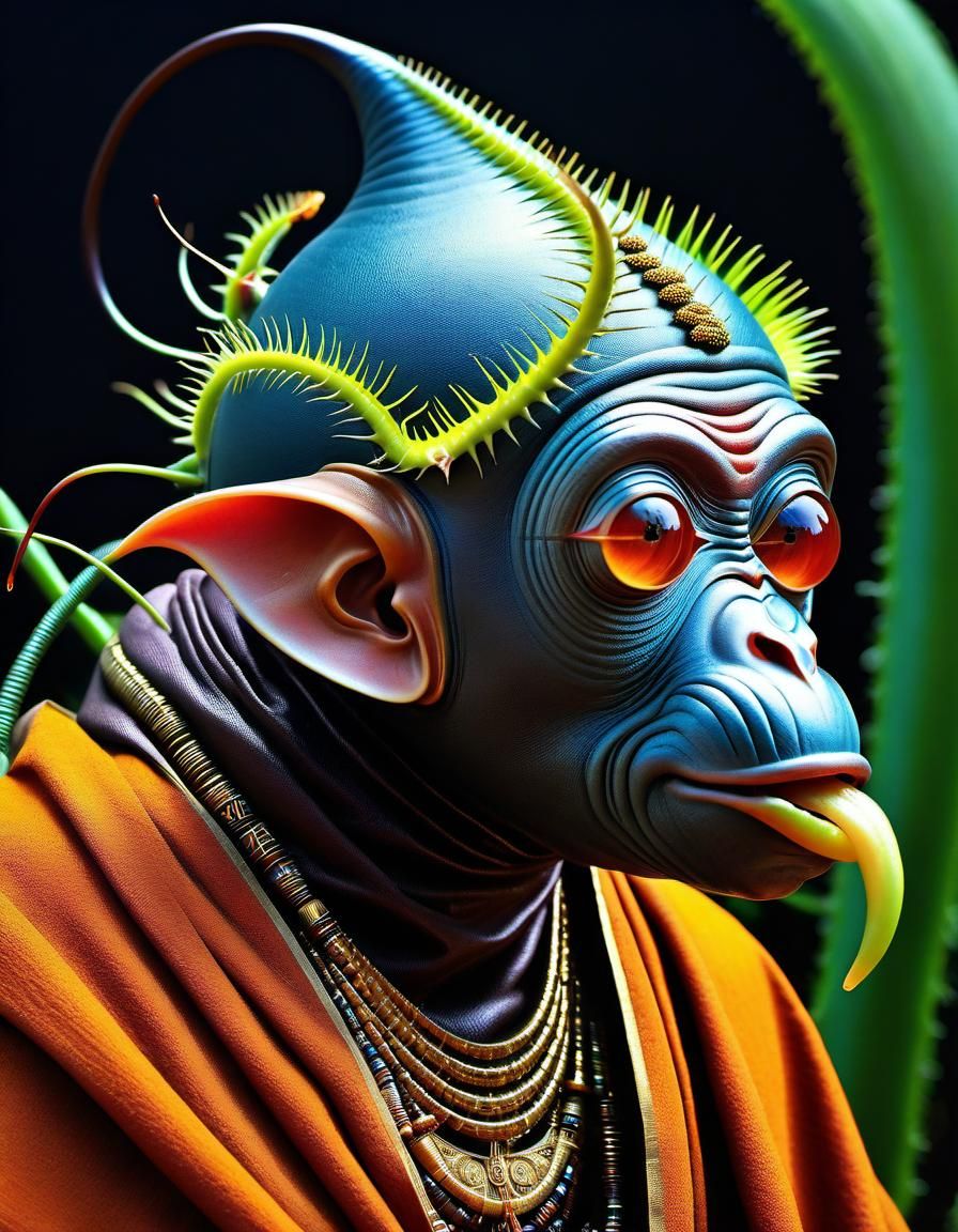 Surreal Atomic Skullscape in Style of Ernst Fuchs