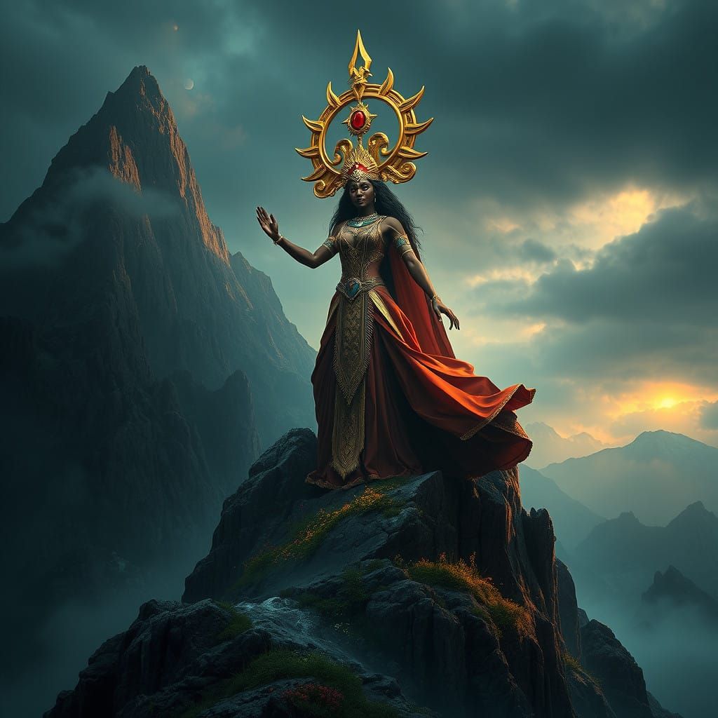 Nigerian Goddess of the Mountain in Breathtaking Fantasy Art