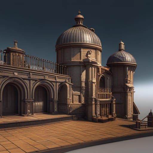 Fantastical Observatory in Detailed Matte Painting