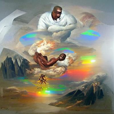 Concept Art: Man Bathed in Divine Light