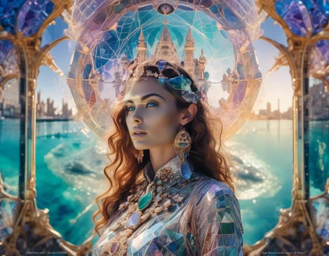 French Princess Ceremony with Futuristic Atlantis Elements