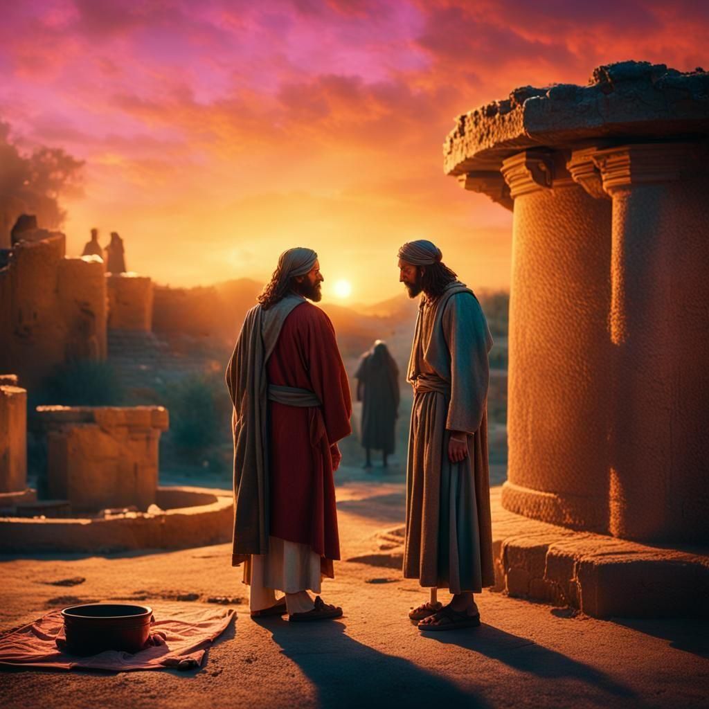 Jesus at Bethesda Well: Cinematic Film Still