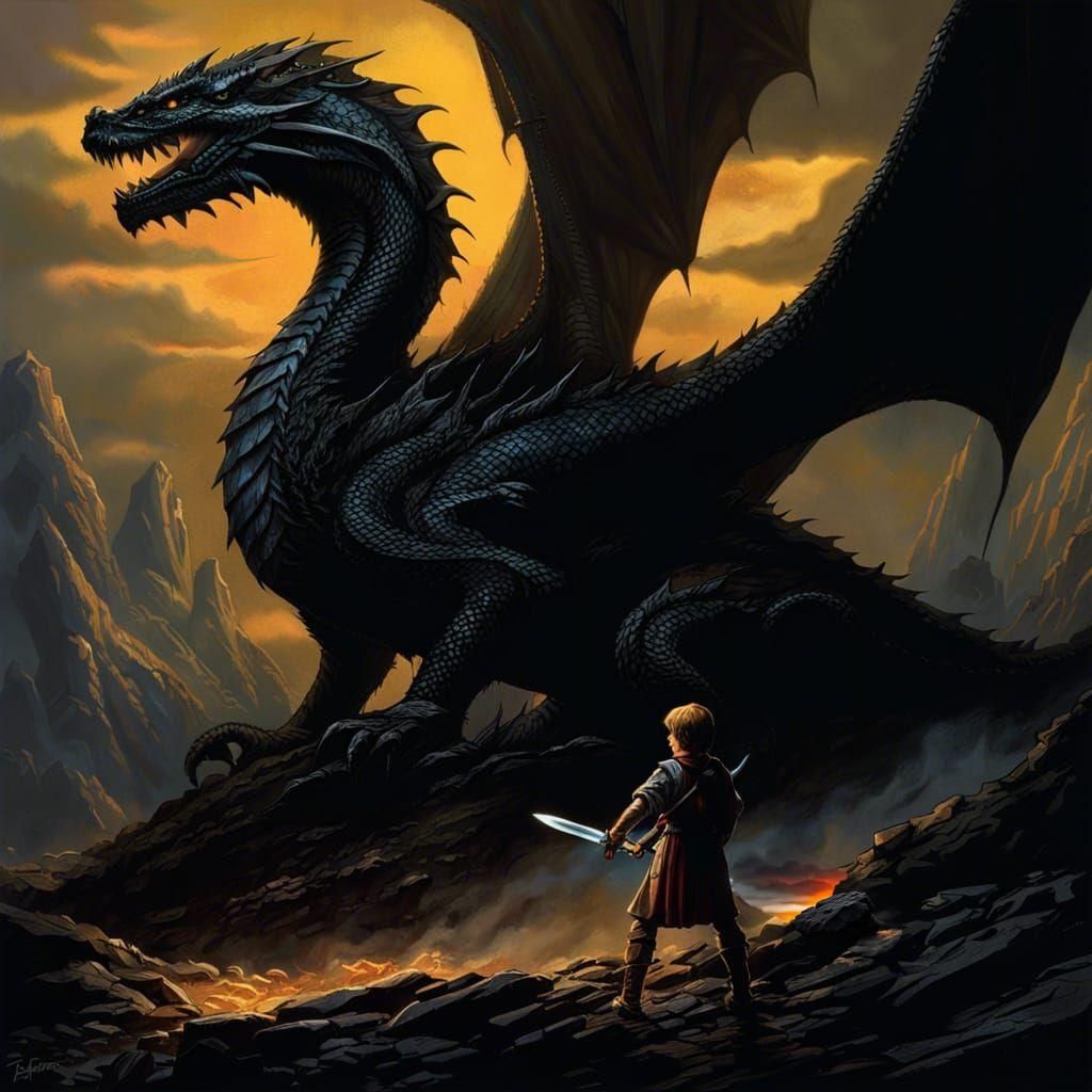 Volcanic Black Rock Landscape