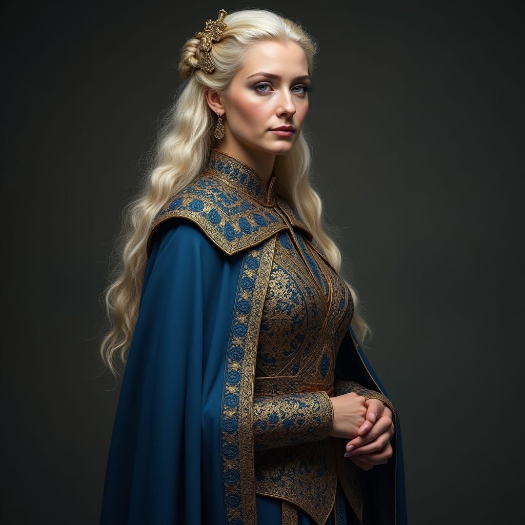 A portrait of the norse goddess Frigg