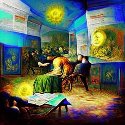 Renaissance Painting in Van Gogh Style