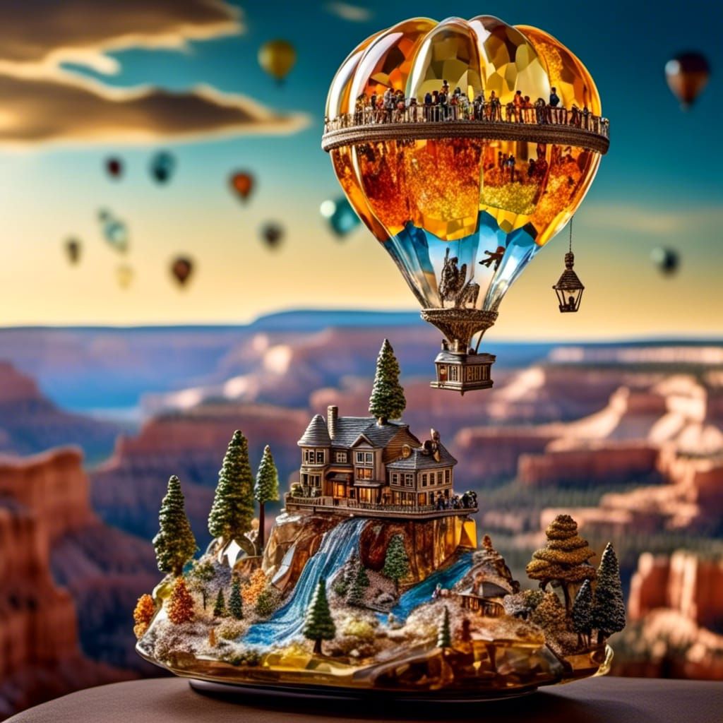 Surreal Light Bulb Balloon Over Bryce Canyon