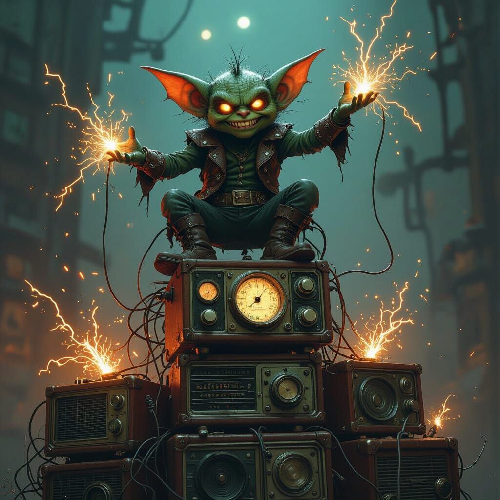 Steampunk Gremlin's Radio Static Symphony