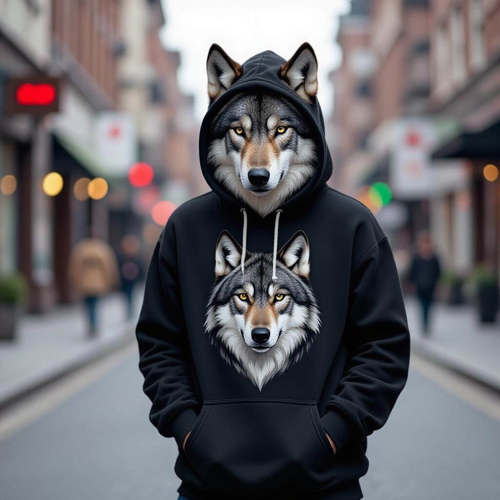 Wolf in Hoodie