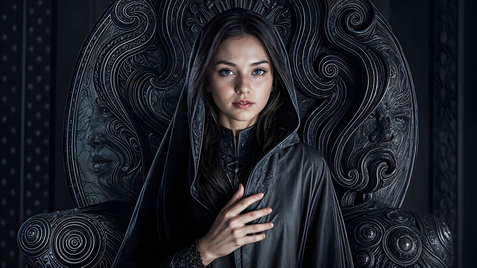 Cunning Woman in Shadow of Agate Throne