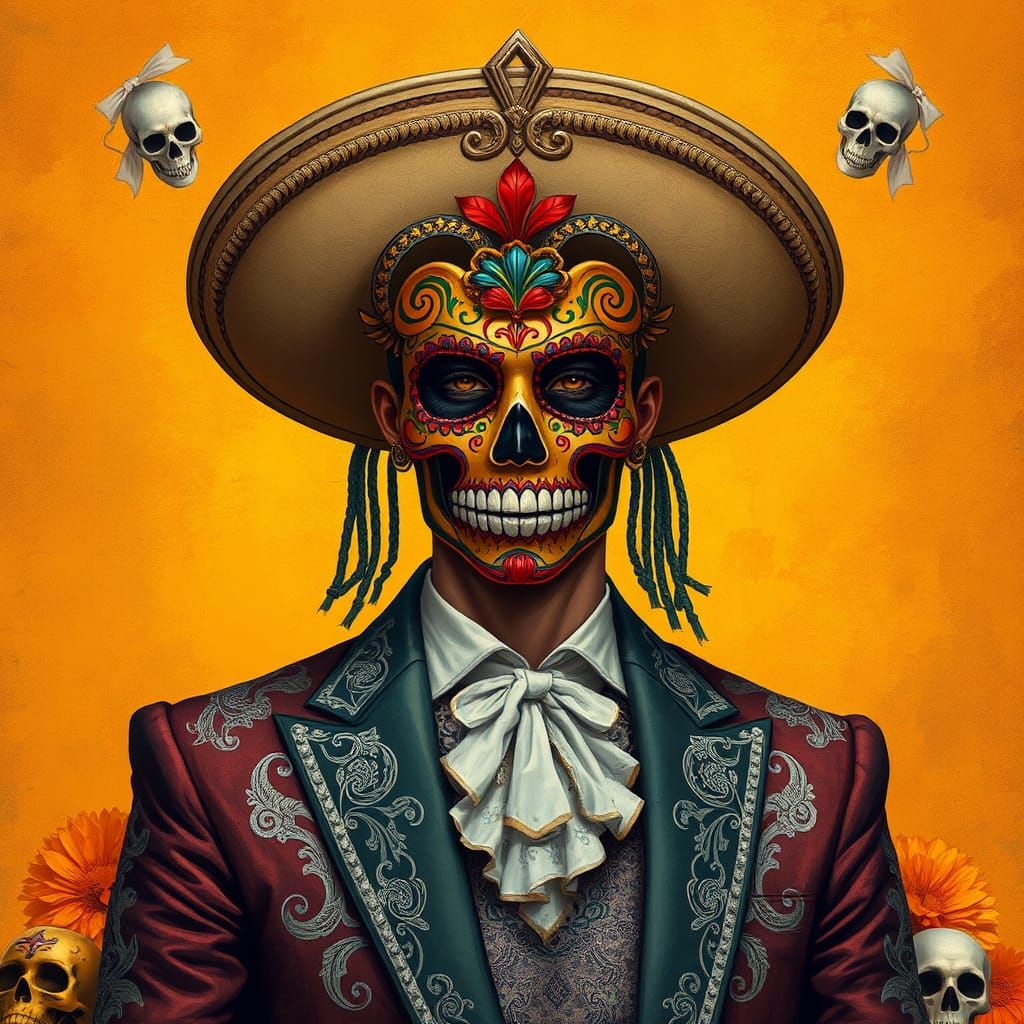 Day of the Dead Charro in Loish Style