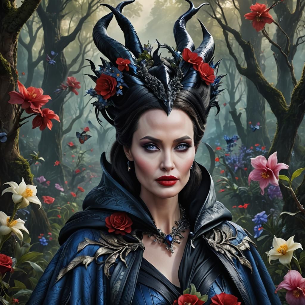 Enchanting Forest Portrait with Pale Porcelain Skin