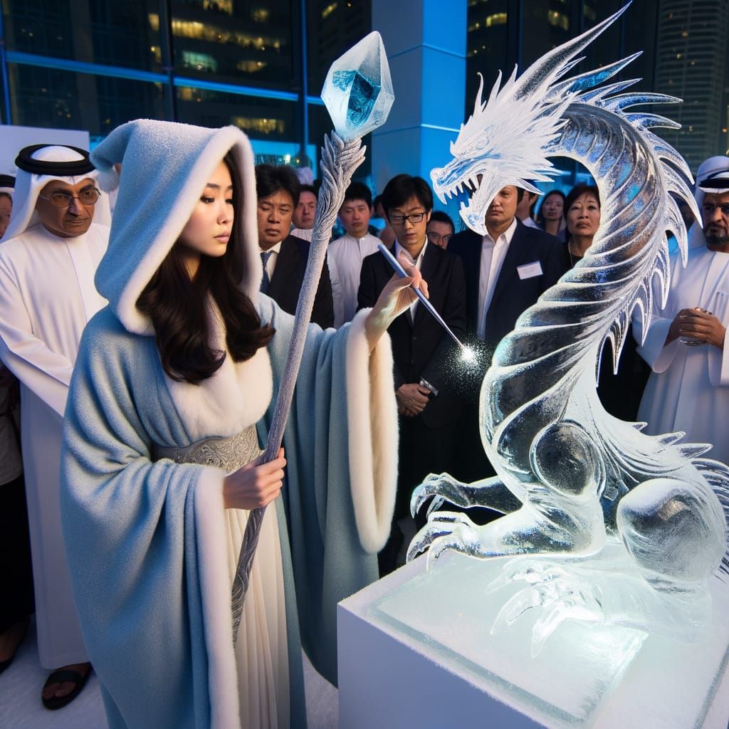 Frost Mage Crafts Ice Sculptures at Parties
