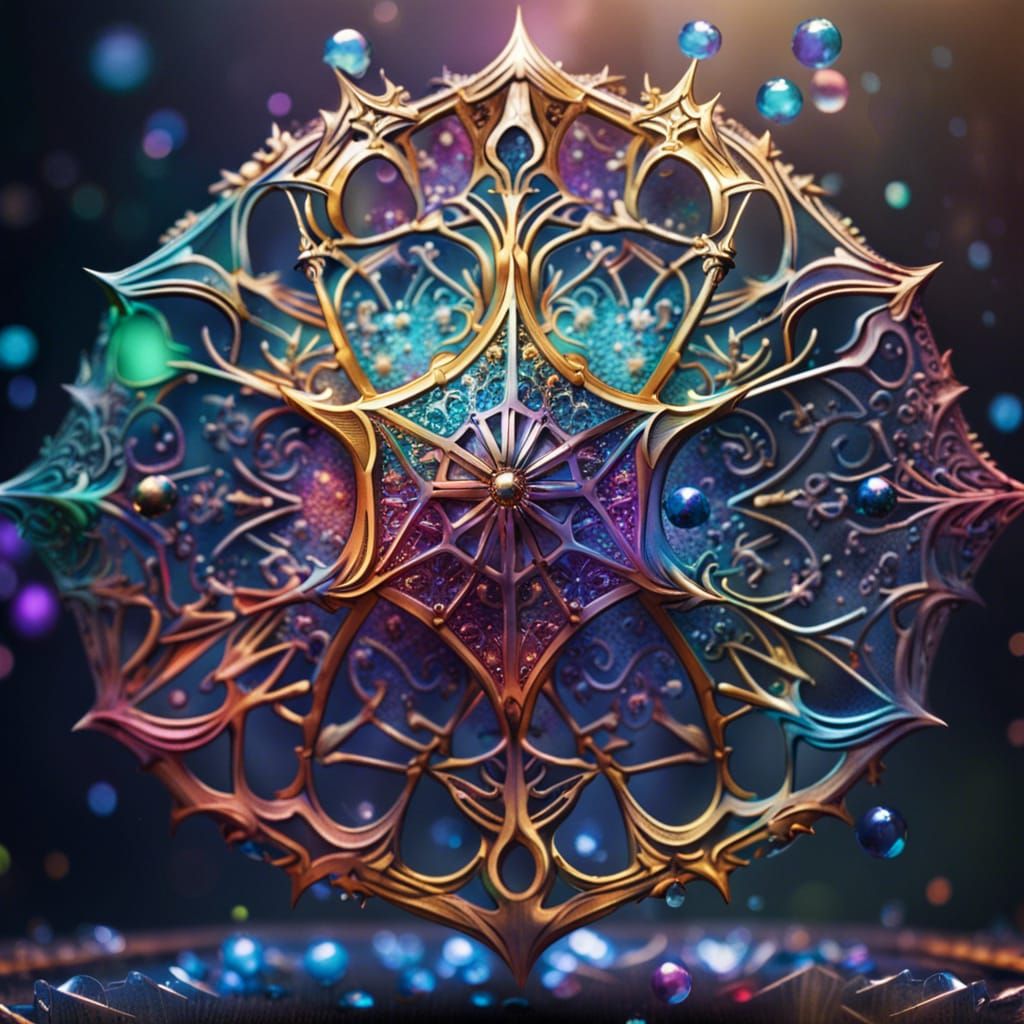 Enchanting Crystal Spiderweb in Shimmering Silver