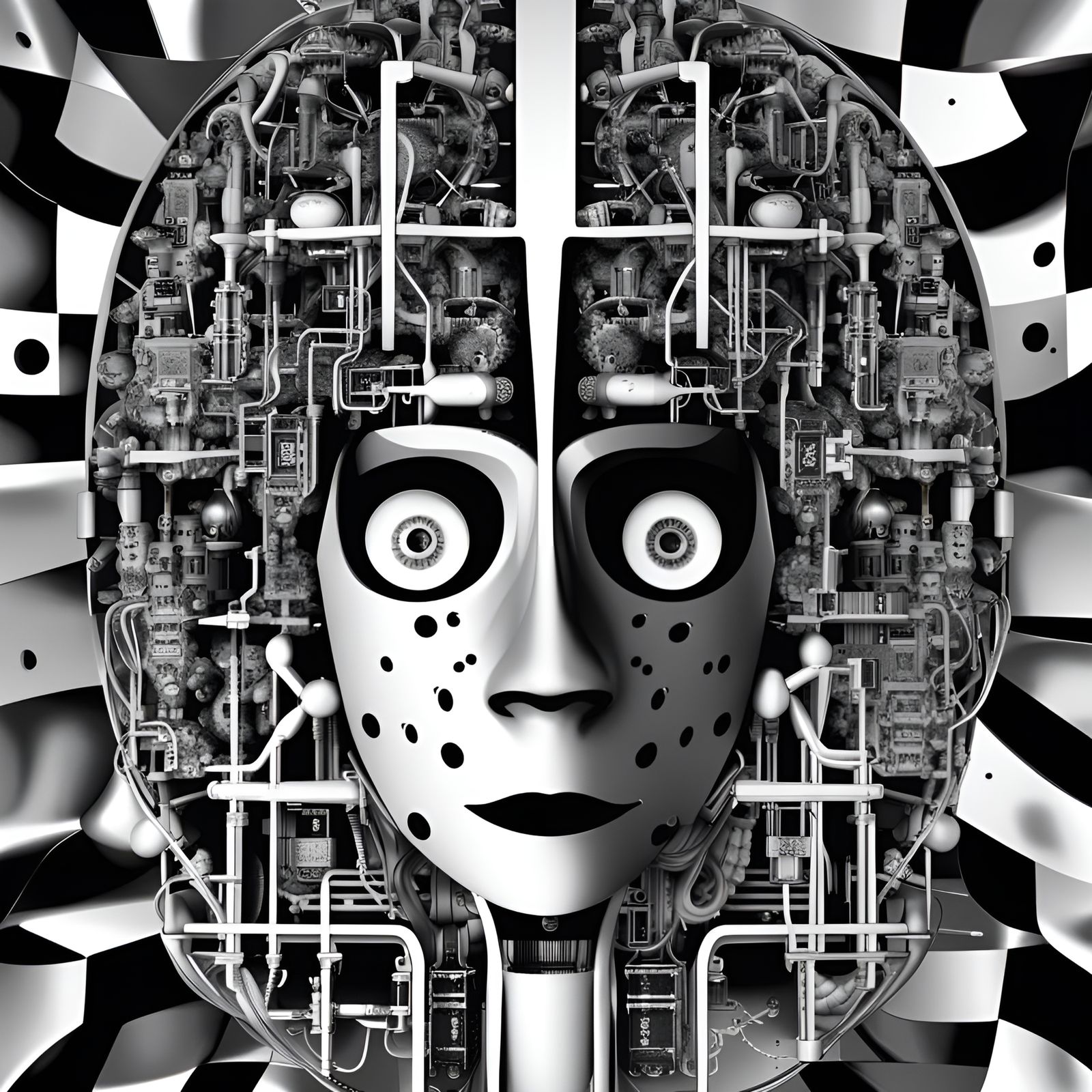 AI Obsession Disorder Abstract Concept