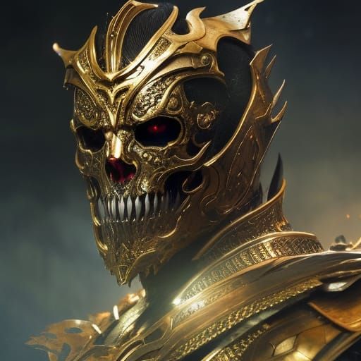 Dark Fantasy: Gilded Skeleton Warrior