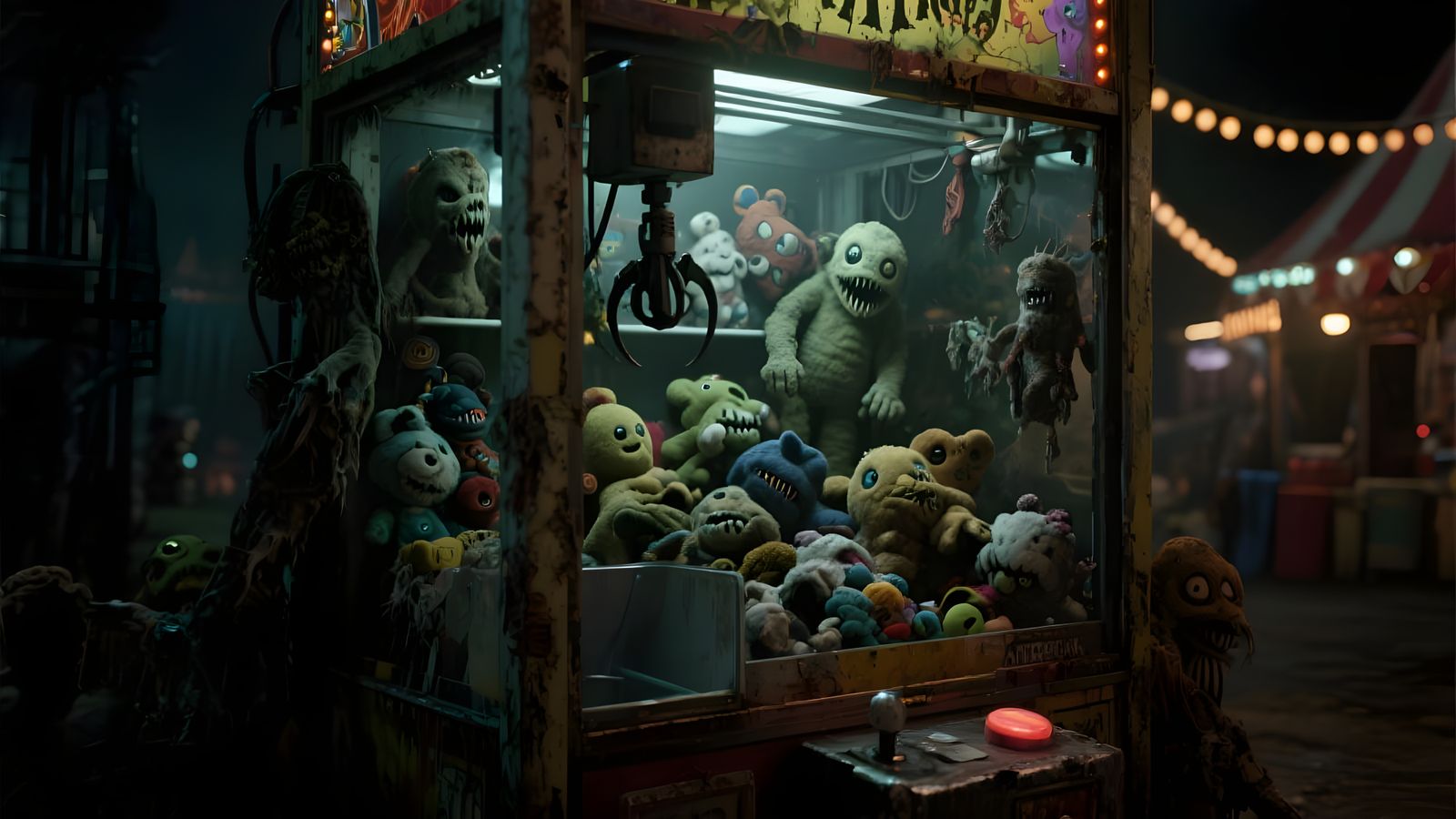 Sinister Creatures in a Carnival Claw Machine