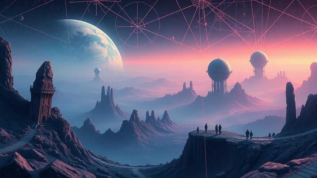 Surreal Alien Landscape: Liminal Hivemind Visions