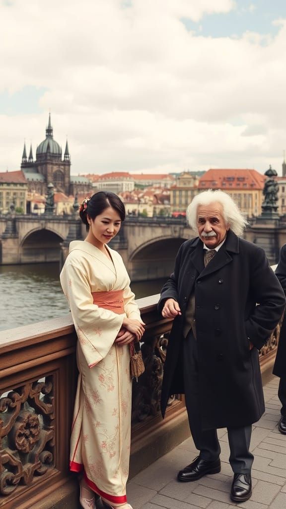Historical Portrait of Princess Aiko and Albert Einstein on ...