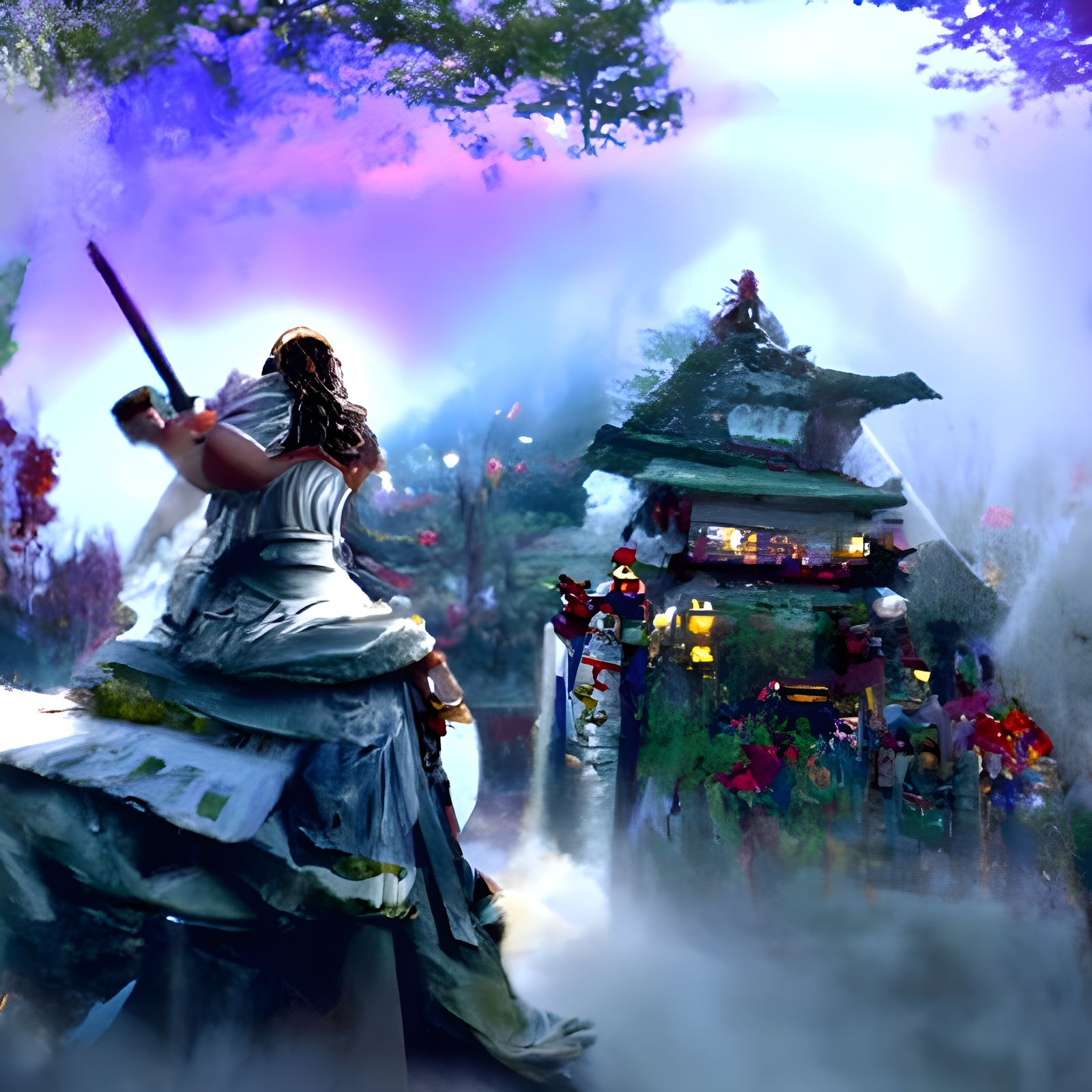 Female Samurai's Ethereal Victory Over Gods