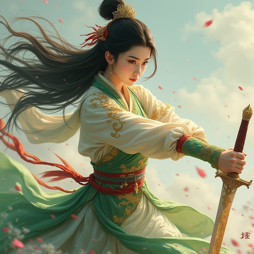 Chinese Dragon Princess Empowered by Human and Dragon Blood