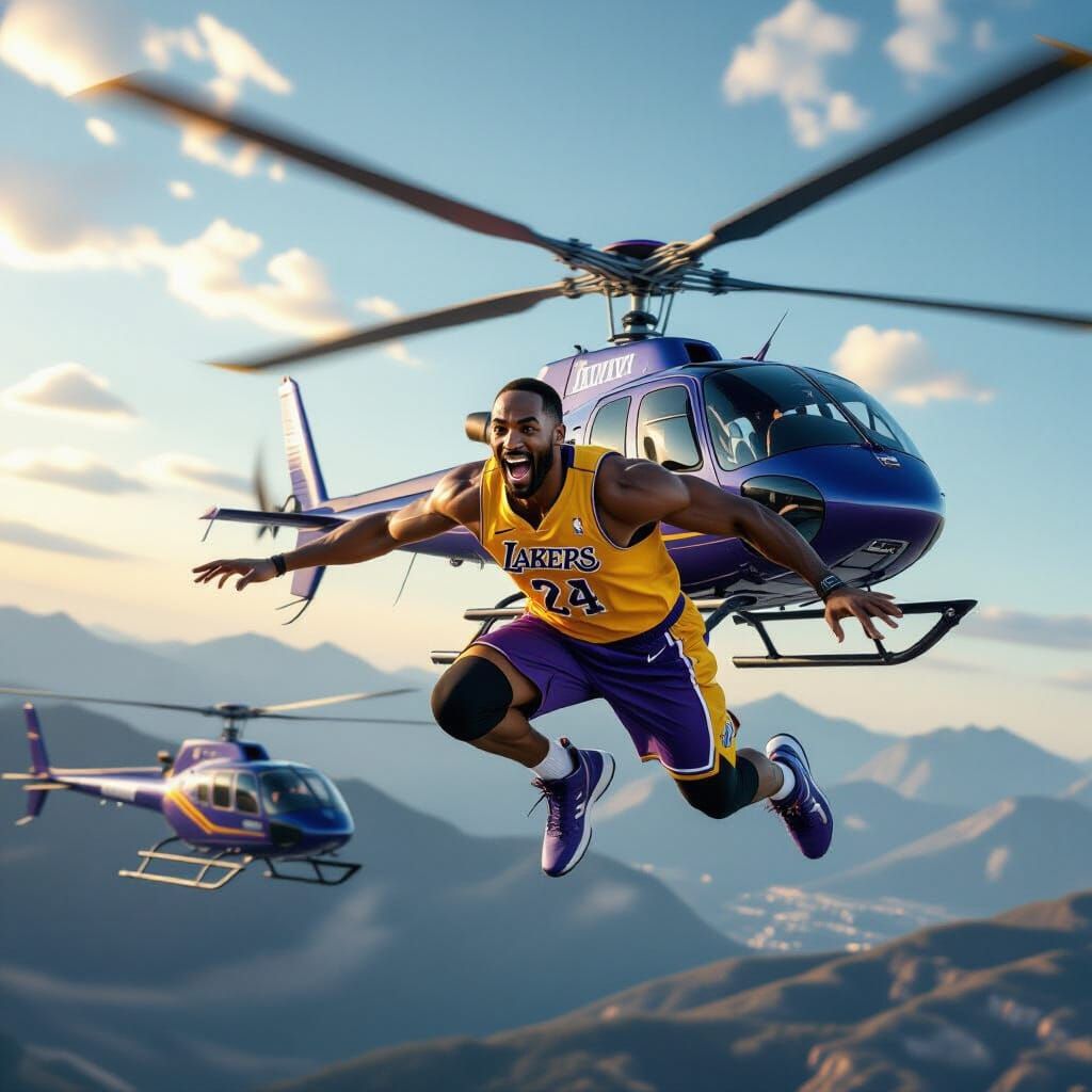 Kobe Bryant Soars With 3D Maneuver Gear in Realistic Style