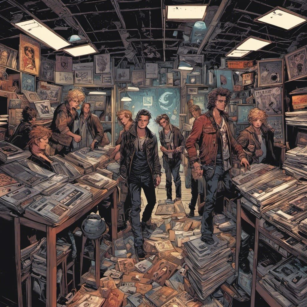 Lost Boys at the Record Store